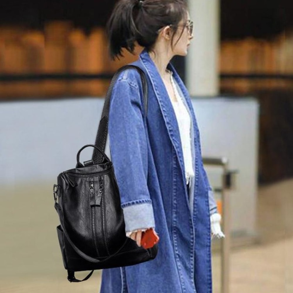 New Women's Backpack, Trendy Casual Fashion, Multifunctional Soft Leather Bag for Autumn and Winter