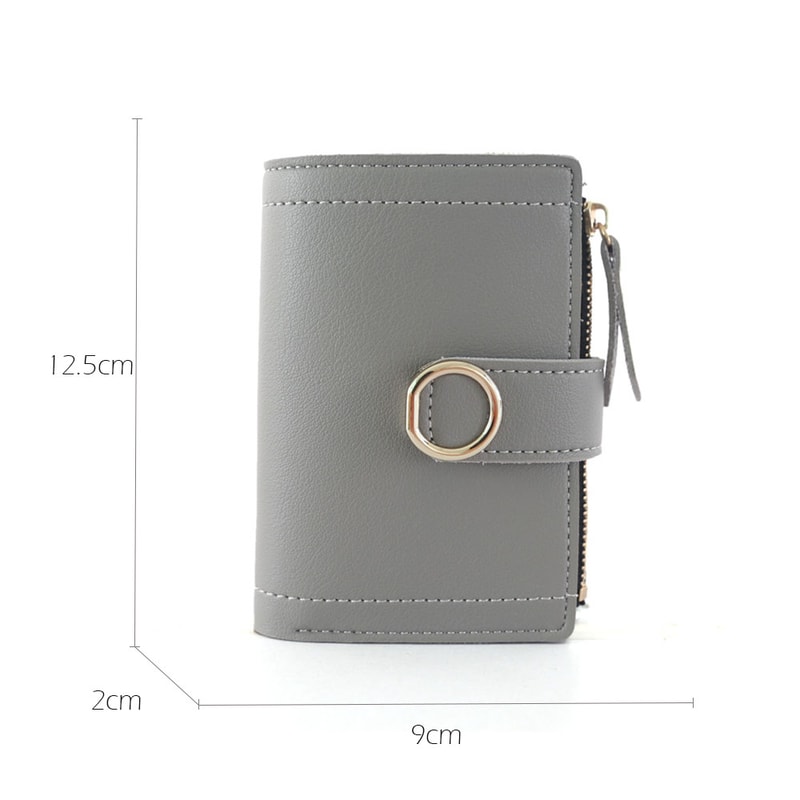 High Quality PU Wallets for Girls, Cute Female Coin Purse, Zipper Card Holder