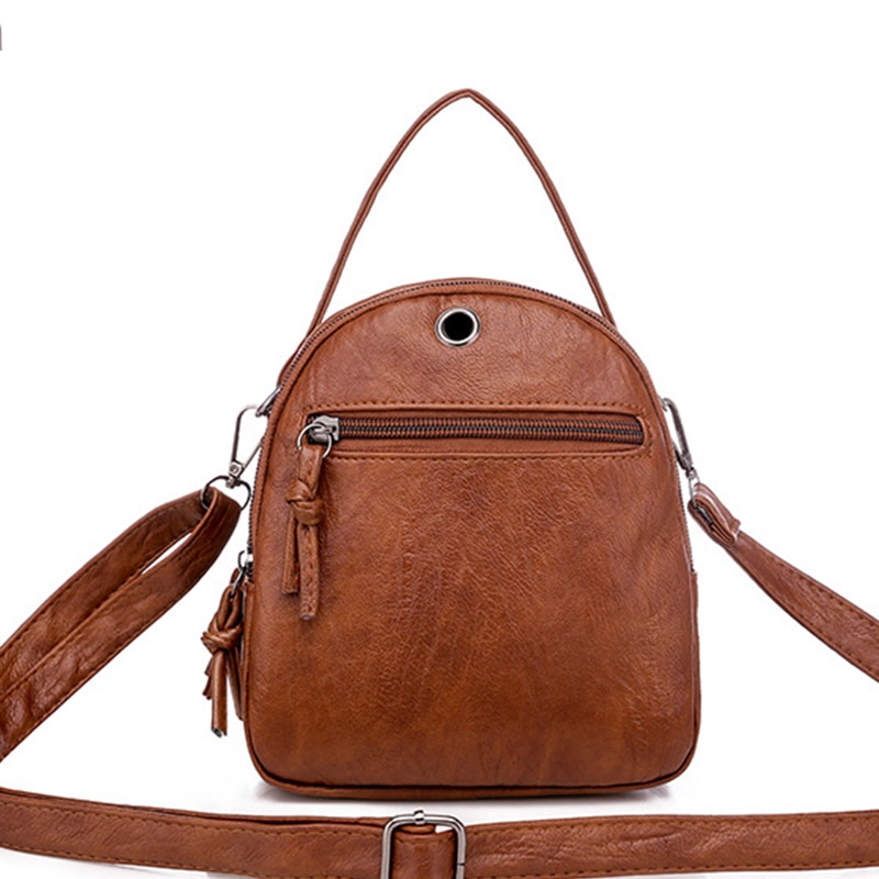 Vintage Fashion Crossbody Bag For Women MultiFunctional Soft PU Leather Small Shoulder Bag Female P 2