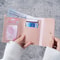 Ultra Thin Women's Wallet, Triple Fold, Smooth Surface, Card Bag for Students