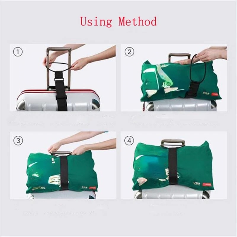 Travel Security Suitcase Strap, Adjustable Elastic Baggage Carrier Strap