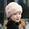 Floral Basin Cap New Winter Warm Hat Imitation Mink Fur Earflap Earwarmer Hat For Women 9