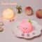 Rechargeable LED Nursery Nightlight With Tap Control Cute Silicone Peach Bedside Lamp 4