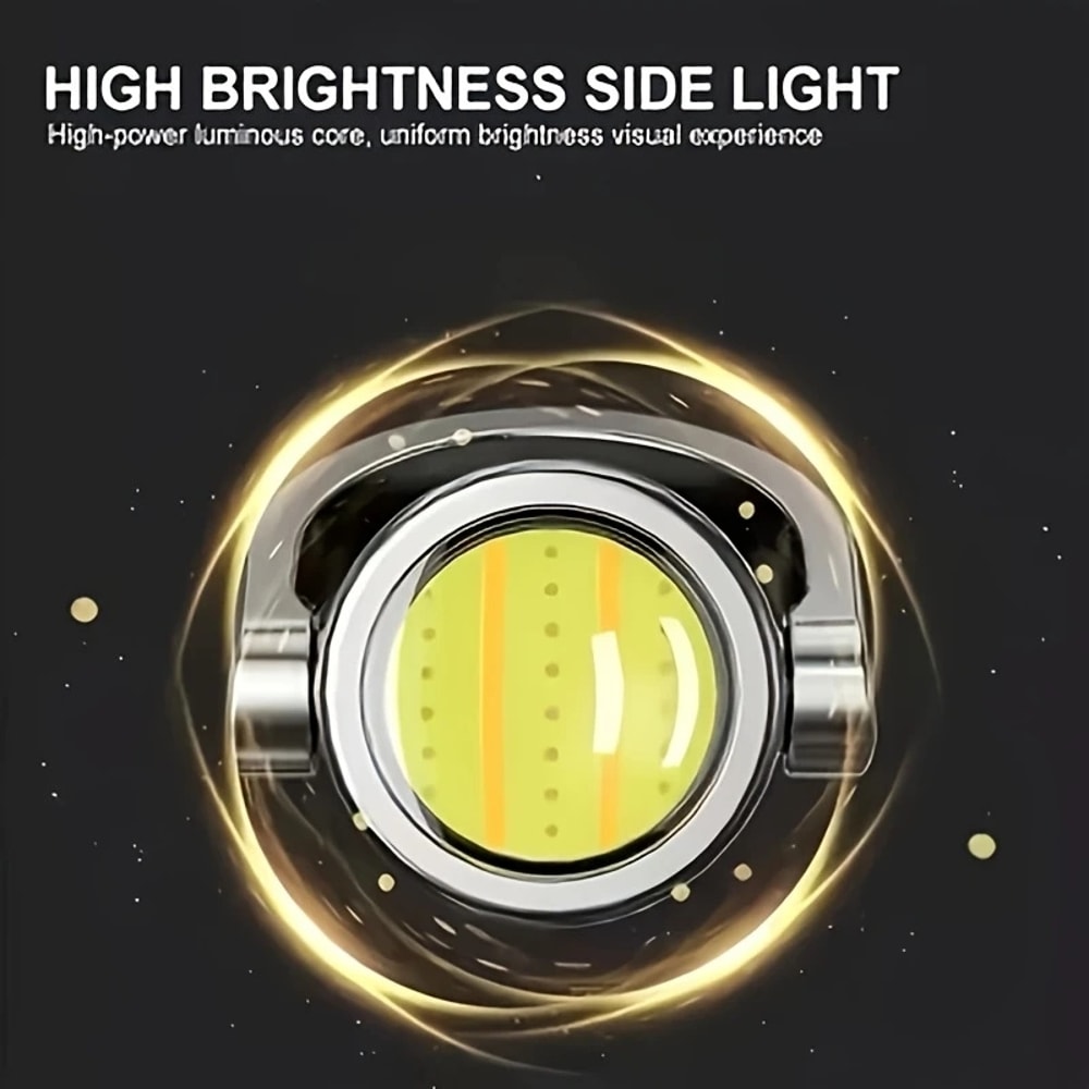 USB Rechargeable Mini COB LED Keychain Flashlight Waterproof Work Light Camping Pocket Lamp 2