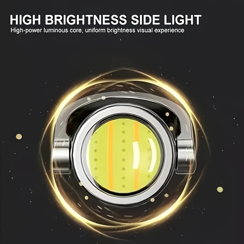 USB Rechargeable Mini COB LED Keychain Flashlight Waterproof Work Light Camping Pocket Lamp 2