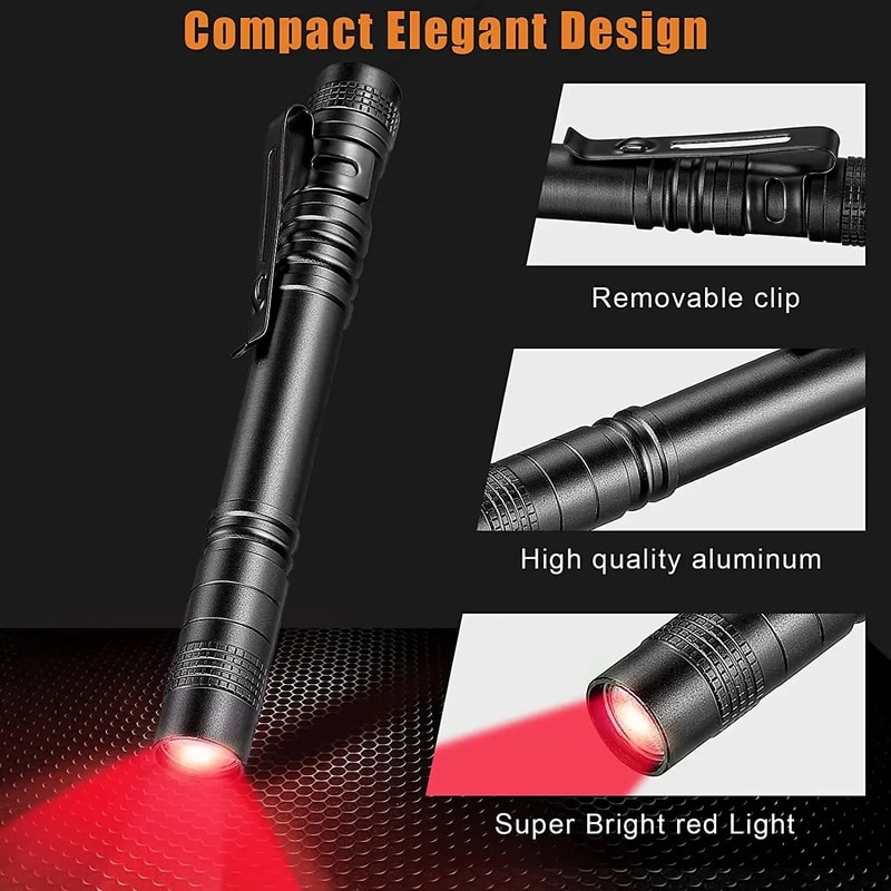 One Mode Red Light Flashlight For Camping Hiking Animal Protection Beekeeping Detecting 1