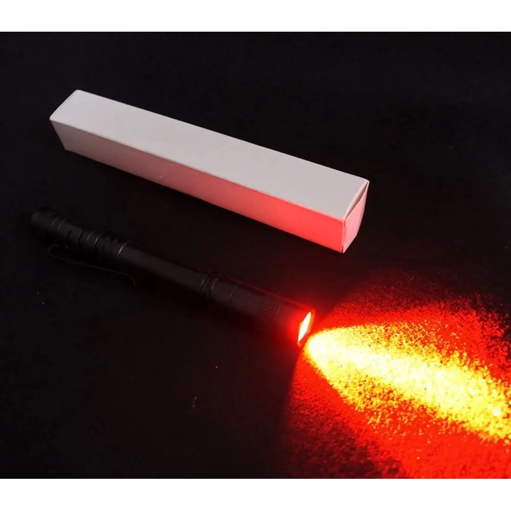 One Mode Red Light Flashlight For Camping Hiking Animal Protection Beekeeping Detecting 5