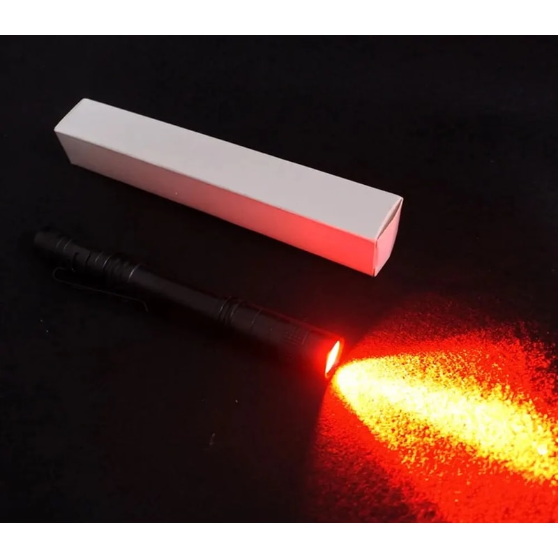 One Mode Red Light Flashlight For Camping Hiking Animal Protection Beekeeping Detecting 5