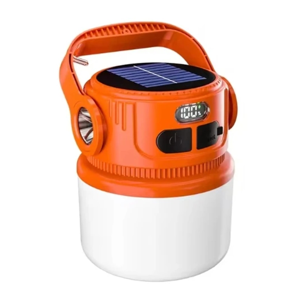 Waterproof Portable LED Camping Flashlight Rechargeable Solar Lantern For Outdoors 5