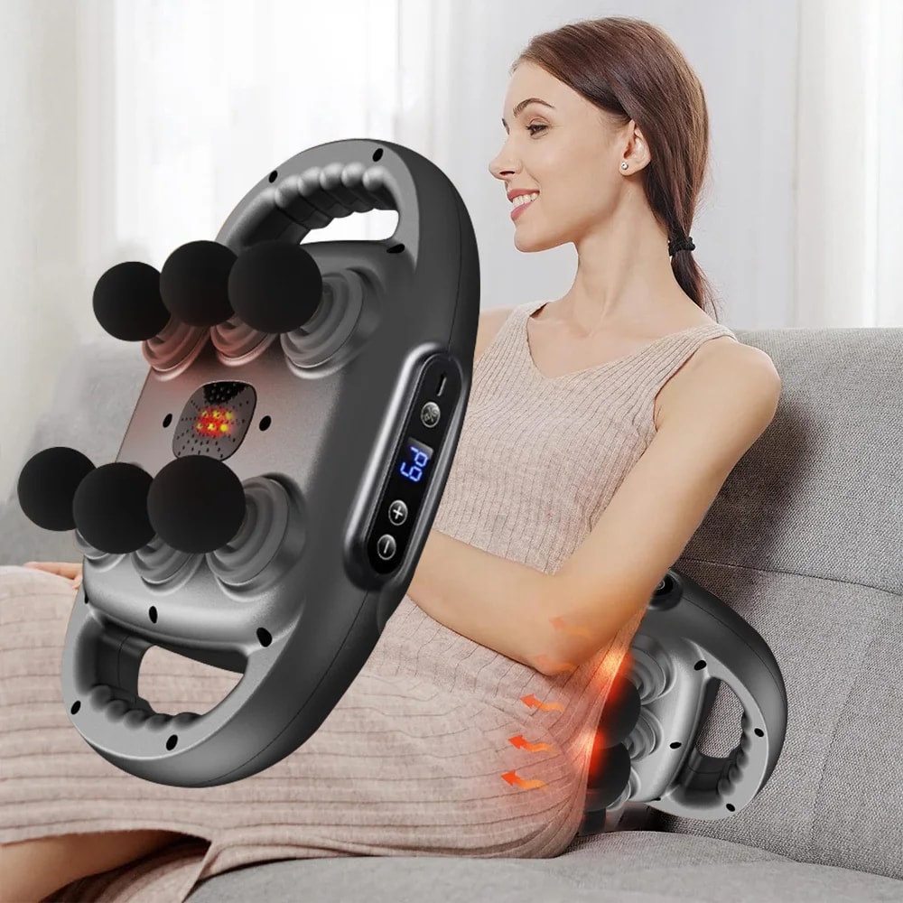 Professional Fascia Massage Gun with 6 Attachments for Muscle Relief