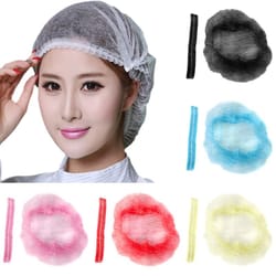 non woven fabric makeup hair net caps, disposable sterile chef hats, dust strip for bathroom supplies