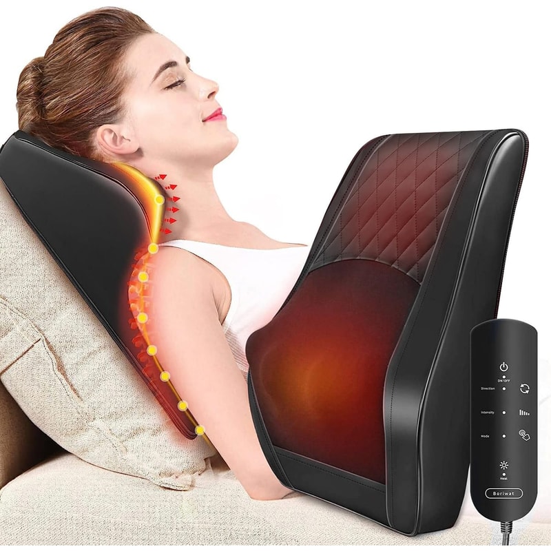 3D Kneading Back Massager With Heat Massage Pillow For Neck Shoulder Back Leg Pain Relief Perfect G 0