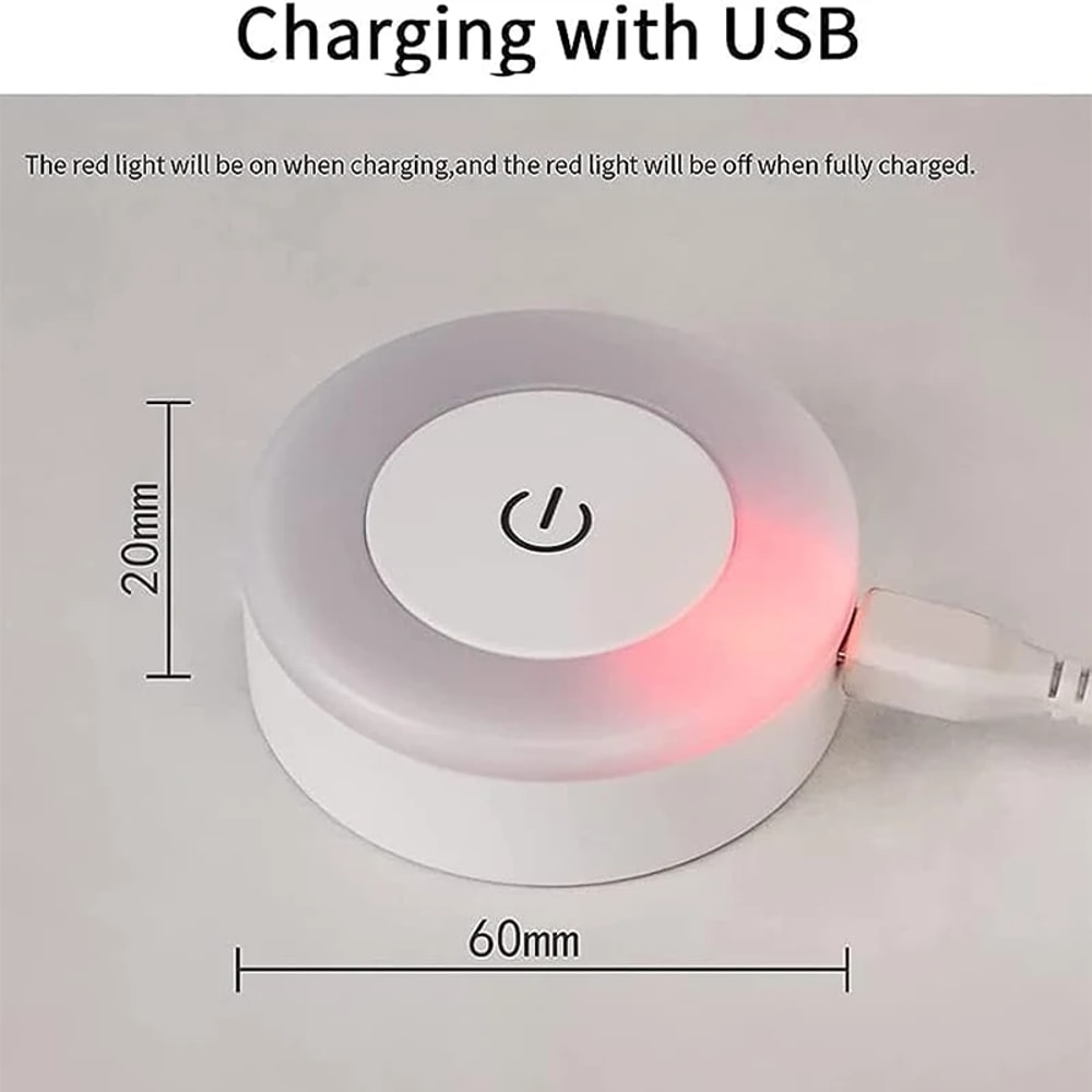 Portable USB Rechargeable Night Light LED Lamp For Living Room Bedroom Home Decorations 3