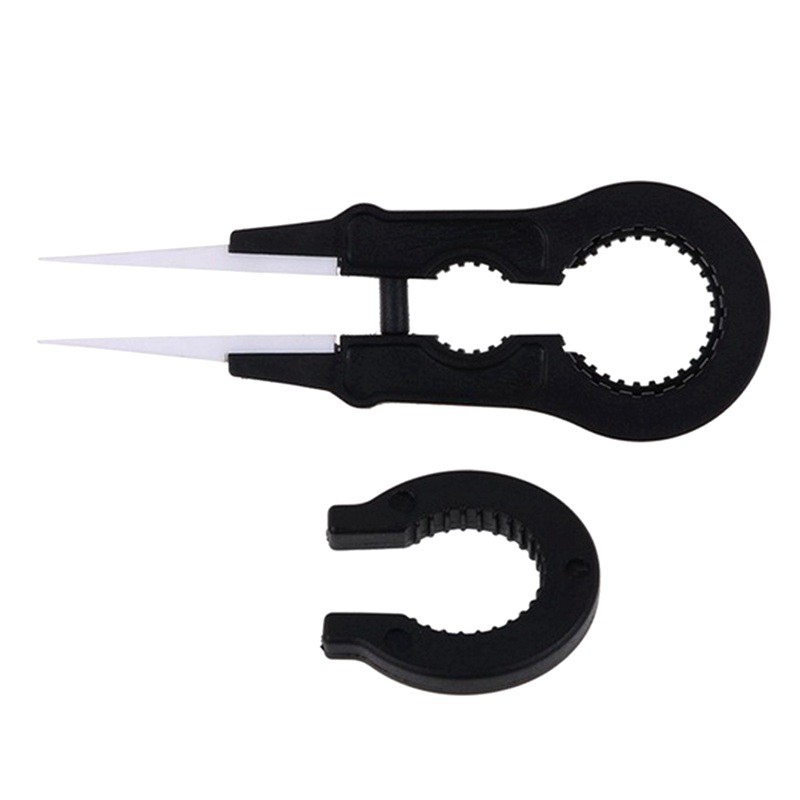 Pointed Tip Ceramic Tweezers Stainless Steel Handle Heat Resistant DIY Multifunctional Screwdriver 2