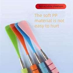 adjustable telescopic shoehorn, stainless steel long handle shoehorn, household shoehorn with freely adjustable feature