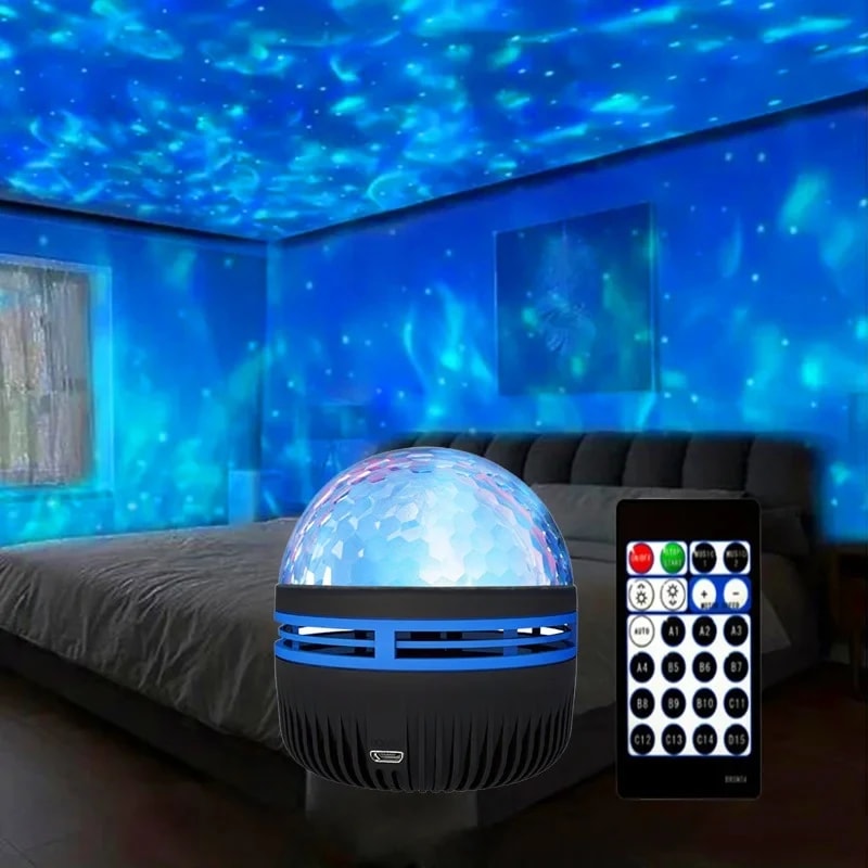 RGB Galaxy Light LED Starry Night Sky Projector with USB Remote Control, 7 Modes for Bedroom, Game Room