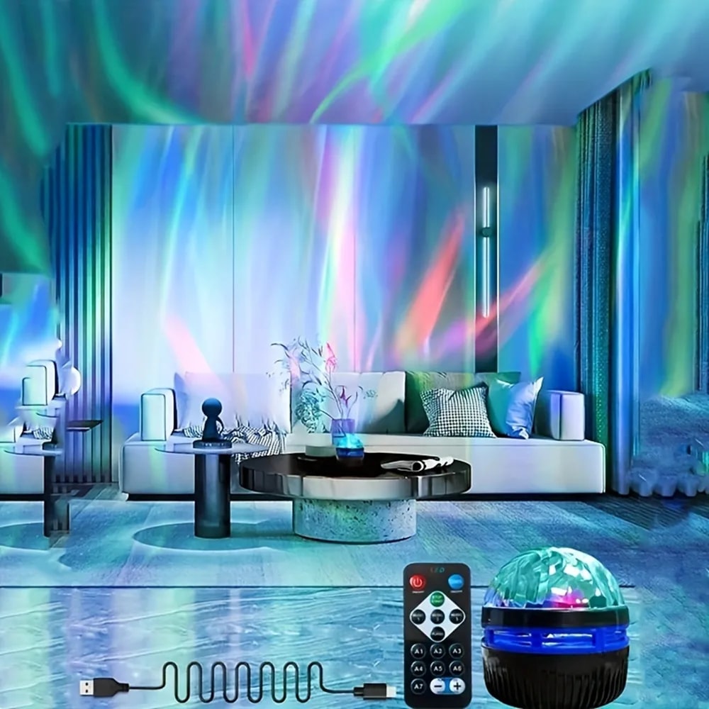 RGB Galaxy Light LED Starry Night Sky Projector with USB Remote Control, 7 Modes for Bedroom, Game Room