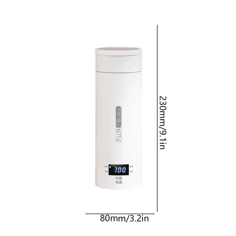 Portable Electric Tea And Coffee Kettle Travel Water Boiler With AntiScald Thermal Cup 5