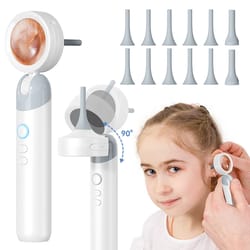 ear camera with 1080p display, ear & pet inspection tool with 12 replaceable tips
