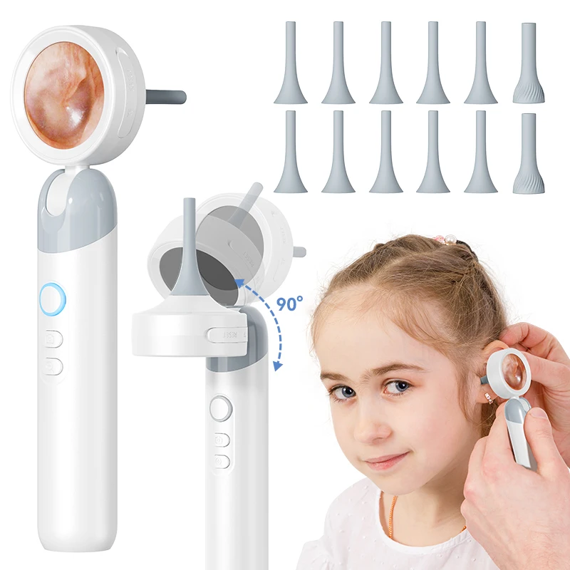 Ear Camera With 1080P Display Ear Pet Inspection Tool With 12 Replaceable Tips 1