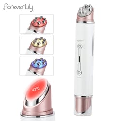led photon therapy eye & face massager, skin lifting, anti-wrinkle, ems & heating massage tool