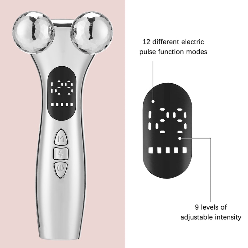 Electric Facial Slimming Roller Microcurrent Face Lift And Skin Tightening Massager 4