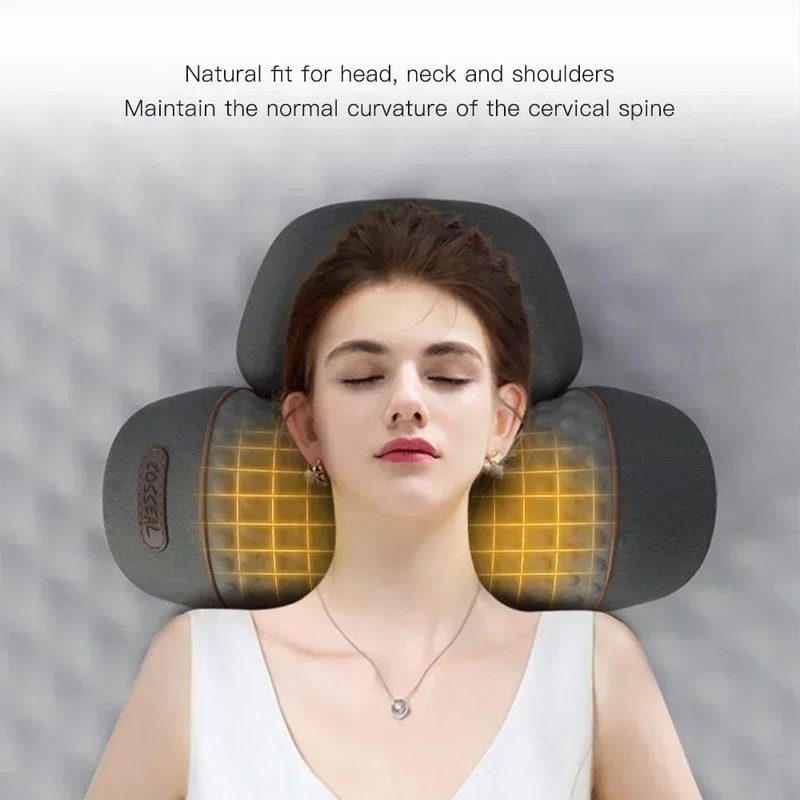 Electric Neck Massager Cervical Pillow With Hot Compress Vibration For Neck And Shoulder Relief He 2
