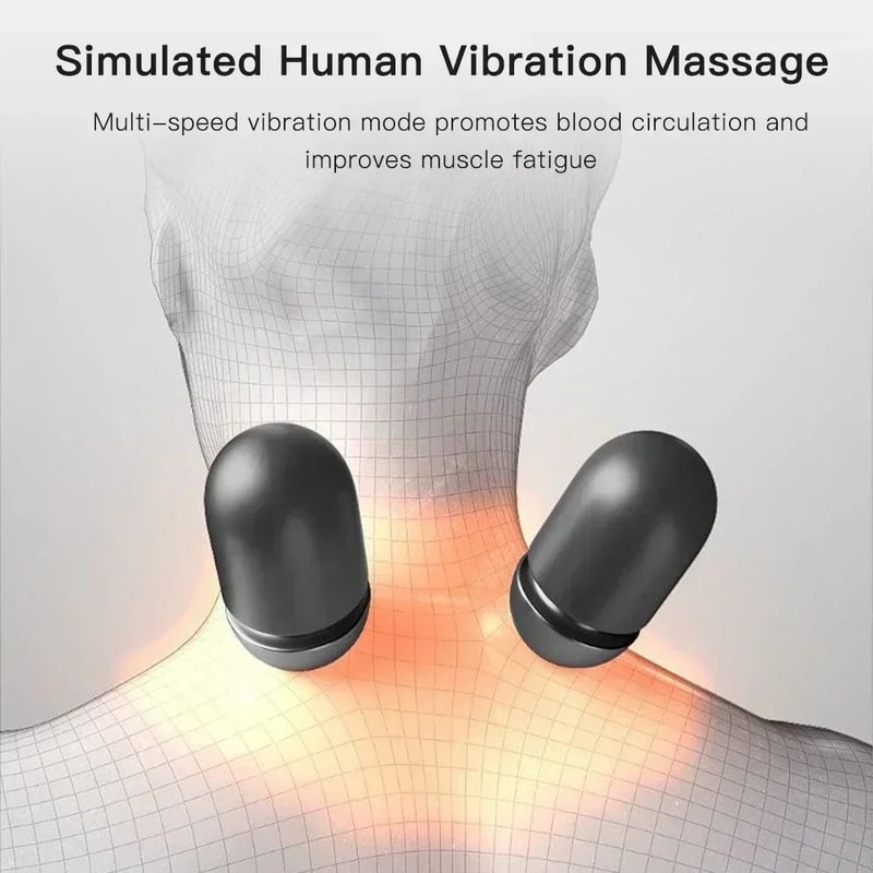 Electric Neck Massager Cervical Pillow With Hot Compress Vibration For Neck And Shoulder Relief He 4