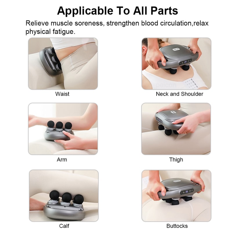 Professional massage gun deep tissue Fascia Muscle Massager with 6 Heads