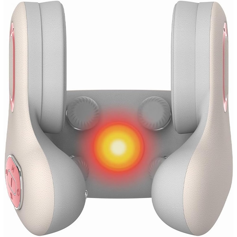 Wireless Neck Massager with Heat and Bluetooth Relaxing Neck Pillow Massager
