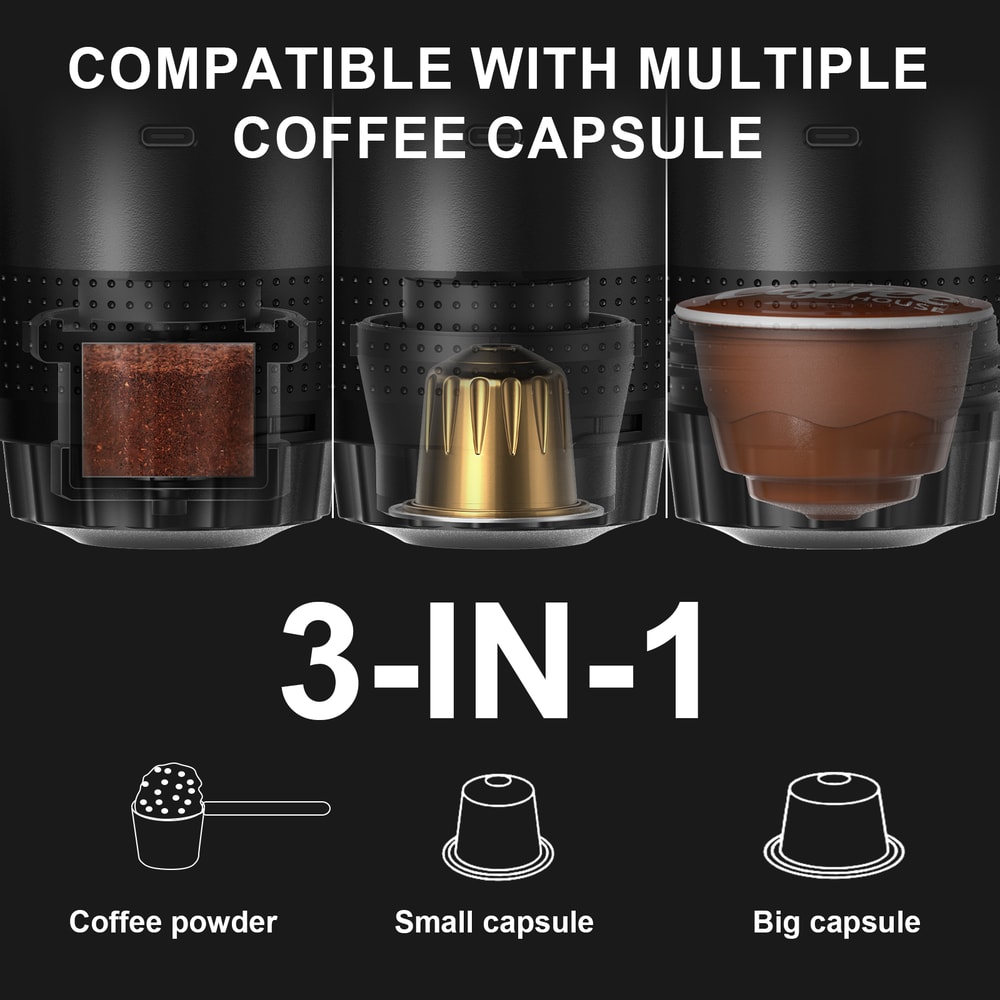 Portable Espresso Machine Travel Coffee Maker Mini Espresso Machine For Car And Camping 4