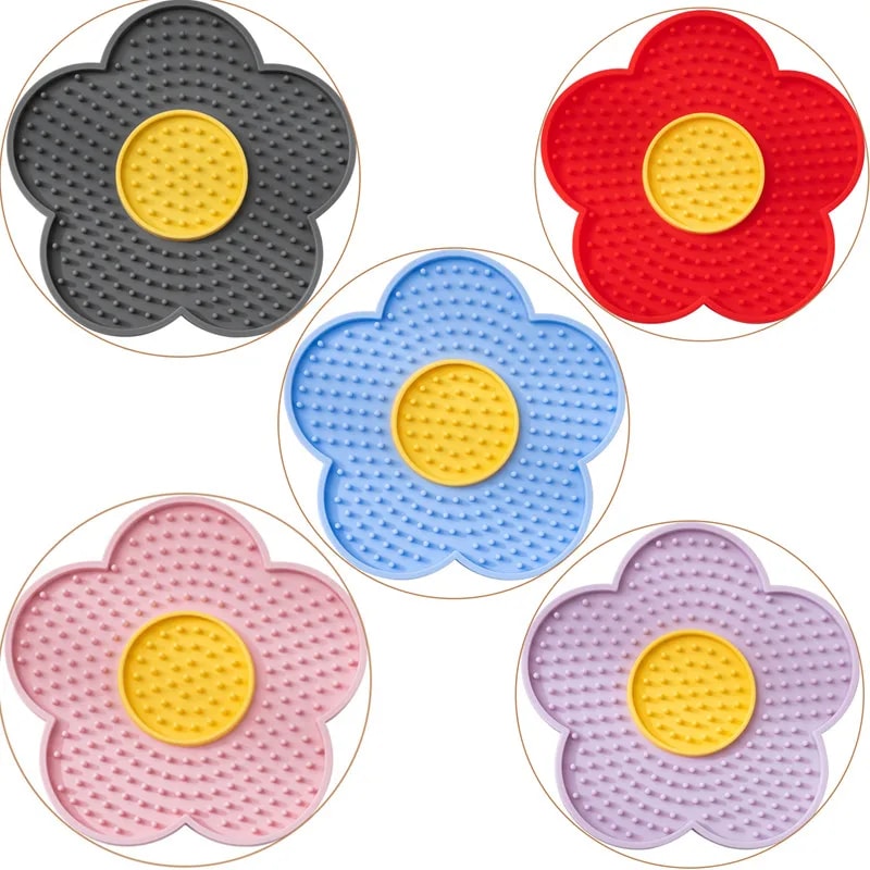 Sunflower Dog Lick Mat Silicone Slow Feeder Mat For Cats And Dogs 4