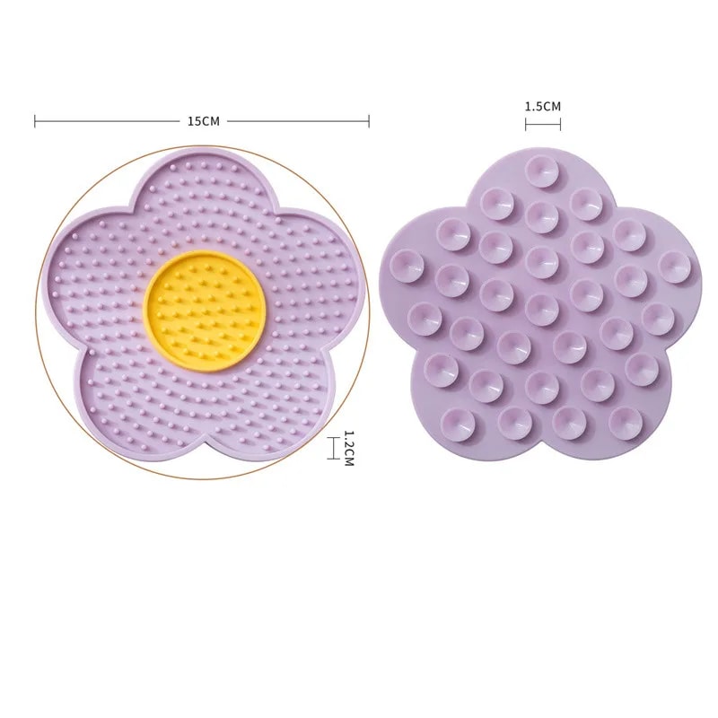 Sunflower Dog Lick Mat Silicone Slow Feeder Mat For Cats And Dogs 6