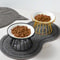 Ceramic Raised Pet Bowl with Stand Elevated Dog and Cat Feeding Bowl Set