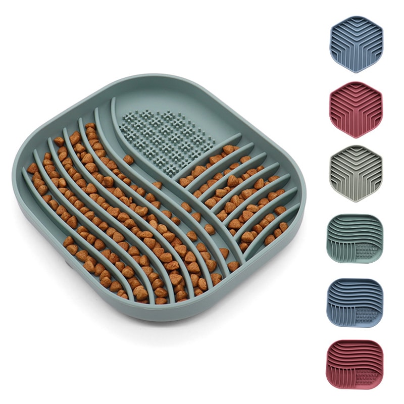 Non Slip Dog Lick Mat Slow Feeder Silicone Pet Feeding Mat for Calm and Healthy Mealtime