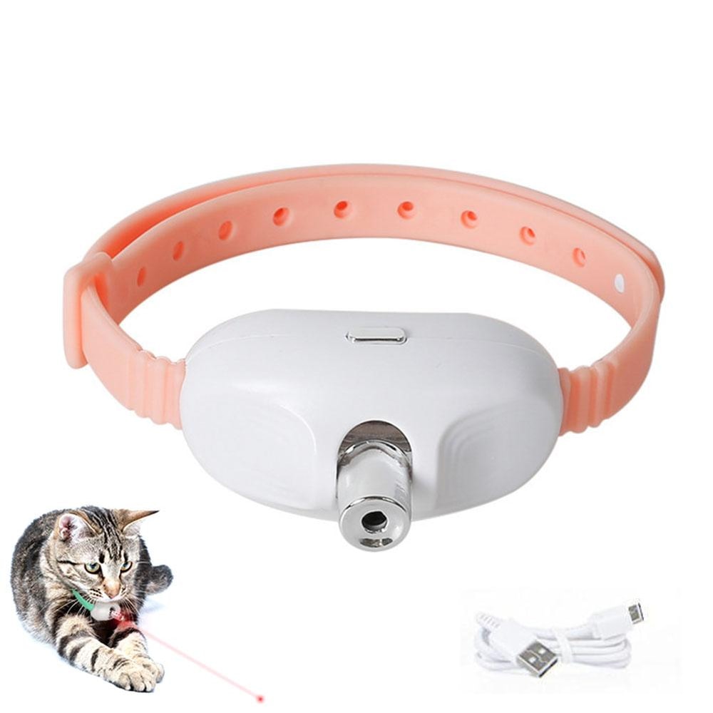 Smart Rechargeable Laser Cat Toy Collar for Interactive Play