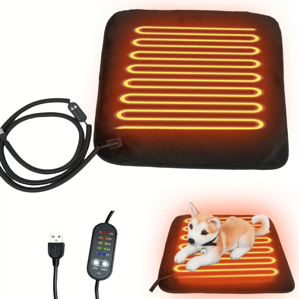 Pet Heated Electric Blanket for Small Dogs & Cats, USB Constant Temperature Heater