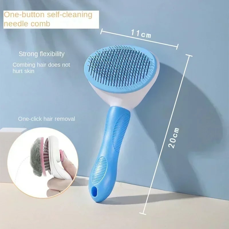 Premium Pet Grooming Brush For Cats Dogs NonSlip Hair Removal Comb 7