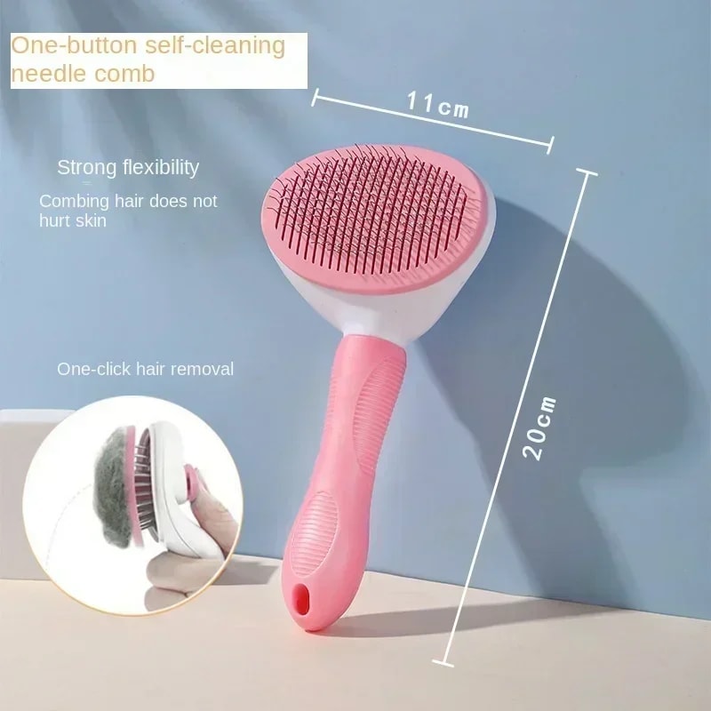 Premium Pet Grooming Brush For Cats Dogs NonSlip Hair Removal Comb 8
