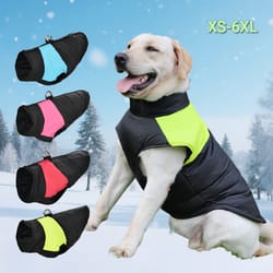 warm winter dog jacket waterproof & windproof coat for small to large dogs with d-ring
