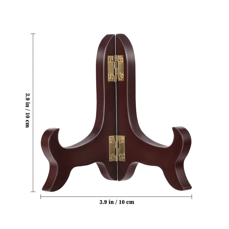 Wooden Display Easel Stand for Frames, Photos & Plates, Folding Tabletop Holder