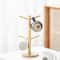 Bamboo Mug Rack with 6 Hooks, Tree-Shaped Coffee & Tea Cup Holder