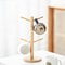 Bamboo Mug Rack with 6 Hooks, Tree-Shaped Coffee & Tea Cup Holder