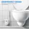 No Holes Frosted Glass Toilet Brush Cup With Storage Base Elegant Bathroom Essential 3