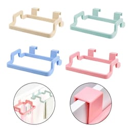 plastic door back garbage bag rack, kitchen cabinet hanger, space-saving storage hook for bags, cloth & more