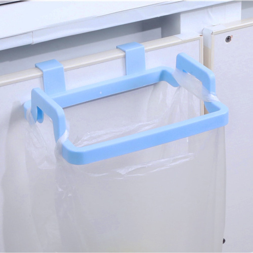 Plastic Door Back Garbage Bag Rack Kitchen Cabinet Hanger SpaceSaving Storage Hook For Bags Cloth 5