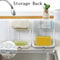 Solid Color Kitchen Storage Rack, Towel, Sponge & Soap Holder Organizer