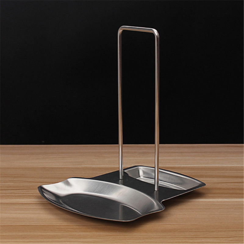 Stainless Steel Pot Lid Rack Multifunctional Kitchen Organizer Detachable Pan Cover Shelf Spoon St 3