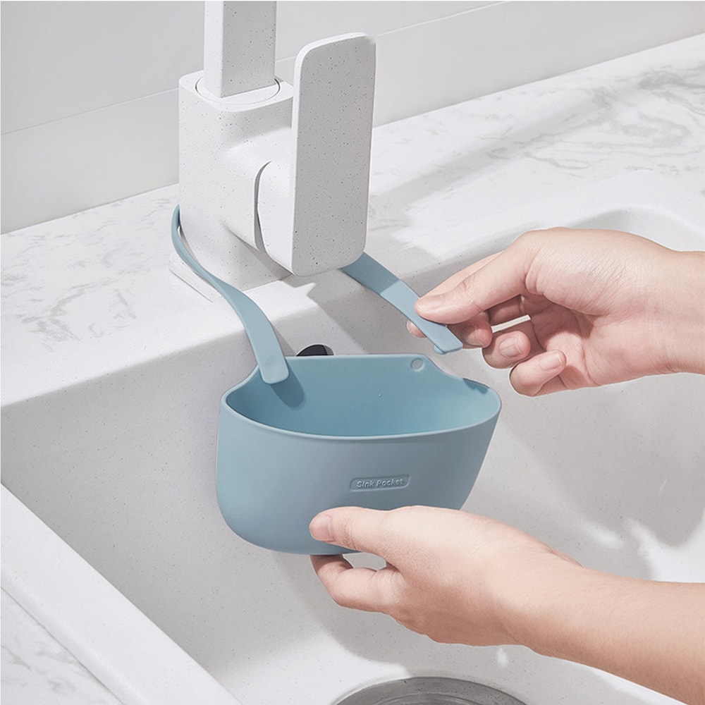 Kitchen Sink Sponge Holder Compact Drain Basket For Home Storage 3