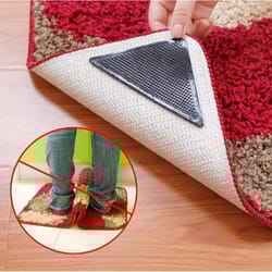 eco-friendly reusable rug grippers, non-slip silicone pads for bathroom & kitchen mats